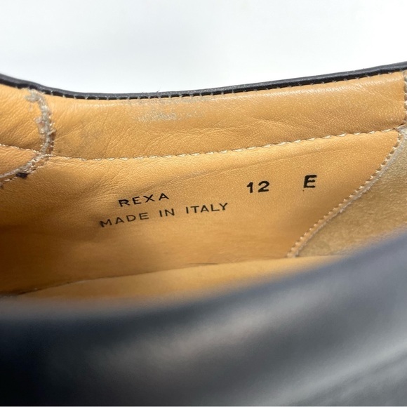 Bally Rexa Black Leather Lace Up Oxford Shoes Size 12 Made in Italy - Picture 12 of 13